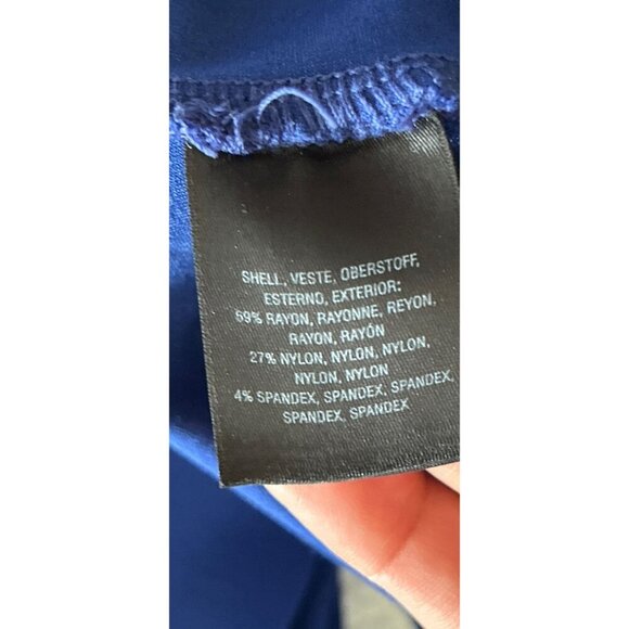 ANTHROPOLOGIE The Slim Essential Royal blue pants Size 8 - Picture 9 of 10